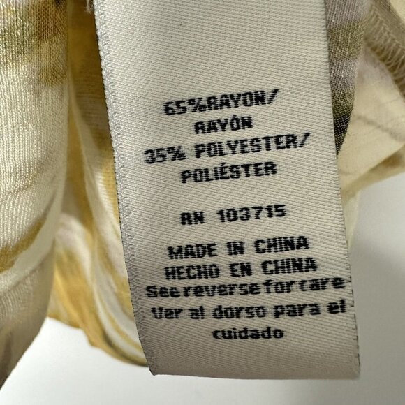 Zac & Rachel Blouse Long Sleeve Yellow Tie Dye  Sz 1X - Picture 4 of 12